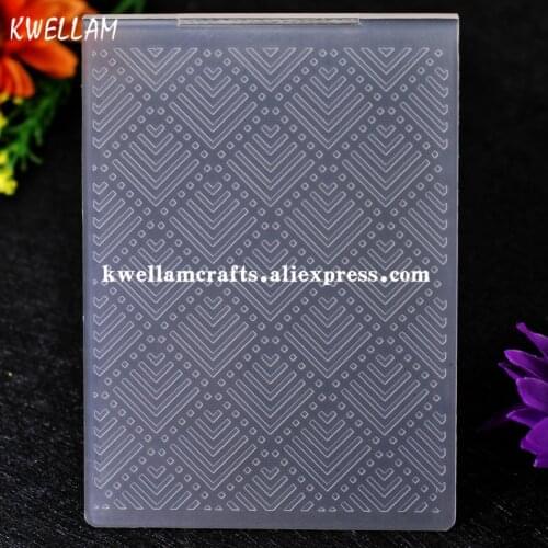 Geometric Shapes Plastic Embossing Folder For Scrapbook DIY Album Card Tool Plastic Template 10.6x14.5cm KW7073112