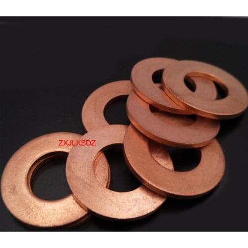 2mm Thickness Multi-specification Solid Copper Washer Flat Ring Gasket Seal Washers Fastener Hardware Accessories