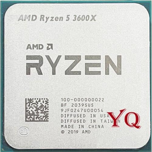 AMD Ryzen 5 3600X R5 3600X 3.8 GHz Six-Core Twelve-Thread CPU Processor 7NM 95W L3=32M 100-000000022 Socket AM4