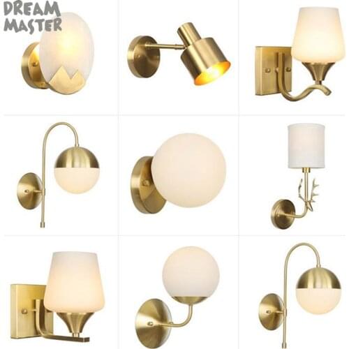 Industrial Copper Wall Sconce Lights Wandlamp Retro Wall Lamp E27 Indoor Bedroom Bathroom wall lights art decor copper lighting