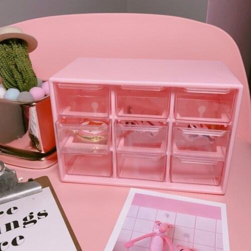 Pink Storage Case Box Holder Container 3 Layer Strationery Holder Bill Organizer Holder Student Office Supplies