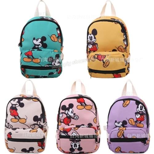 Mickey Mouse Backpack Women Luxury Fashion Womens Bags Disney Cute Cartoon Printed Oxford Cloth Rucksack Female Travel Bag Gift