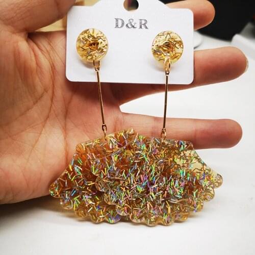 Free Shipping!!Newest Acrylic Bling Dangle Stud Earrings