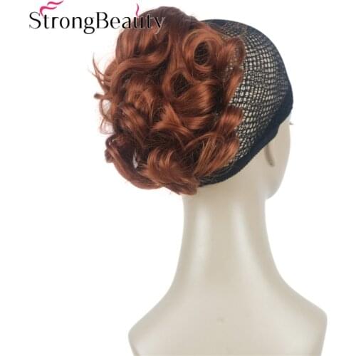 StrongBeauty Short Curly Ponytail Women Hairpiece Clip-in Extensions Synthetic Hair Fake Chignon Hair Piece