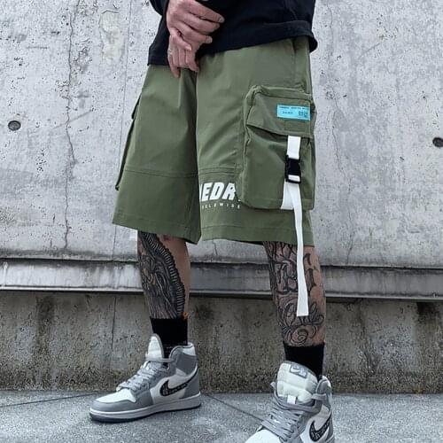 2020 New Arrival Sale Brand Clothing Short Top Fashion Cargo Shorts Men Cotton Elastic Waist Loose Pockets Summer Youth Mens