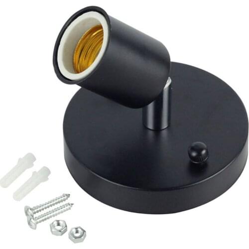 E27 Bulb Holder Modern Wall Lamps Sconces 180 Degrees Rotation Wall Lights Decor For Bar Restaurant Home