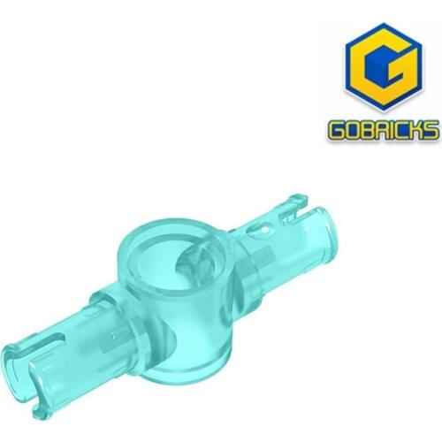 Gobricks GDS-959 Technical, Pin 3L with Friction Ridges Lengthwise and Center Pin Hole compatible 87082