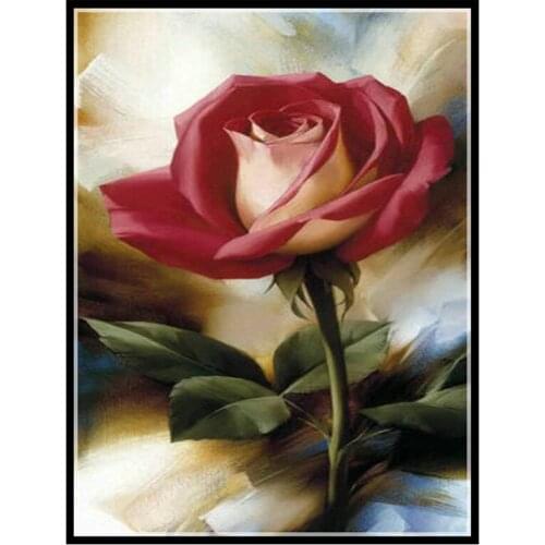 Embroidery,Diamond mosaic,DIY 5D Diamond painting, 3D Diamond stitch,Diamond Embroidery Pattern Rhinestone Red rose Cross Stitch