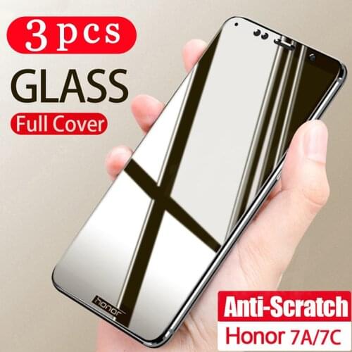 3Pcs 9H for huawei honor 7A 7C pro honor 7 7S 7X tempered glass phone screen protector protective film smartphone on the glass