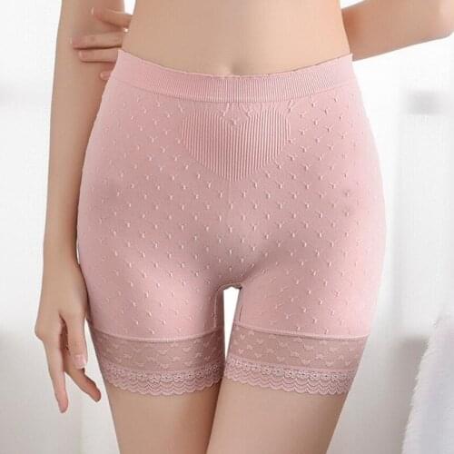 Women Safety Shorts High Elasticity Plus Size Boxer Shorts Lace Seamless Panties Comfortable Breathable Underwear For Women