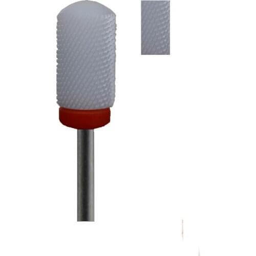 1pcs White Ceramic Nail Drill Bit - Large Smooth Top Bit - F