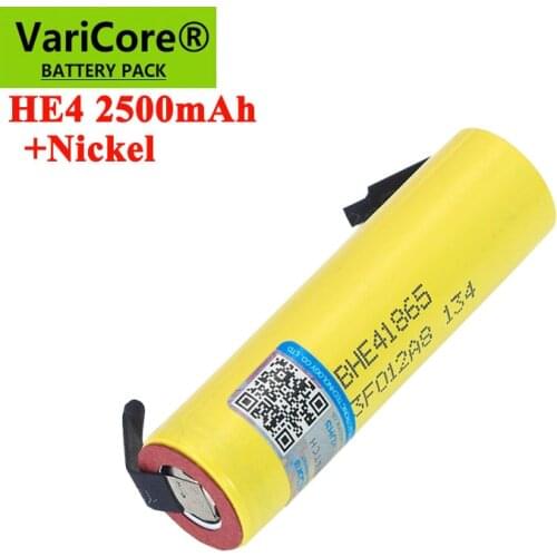 1pcs New Original HE4 2500mAh Li-lon Battery 18650 3.7V Power Rechargeable batteries Max 20A,35A discharge + Nickel sheet