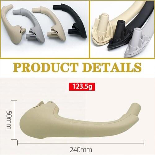 2 Pcs Car Front Left / Right Interior Inner Door Pull Carrier Covers Handles Trim for Mercedes Benz W203 C-Class 2000-2007