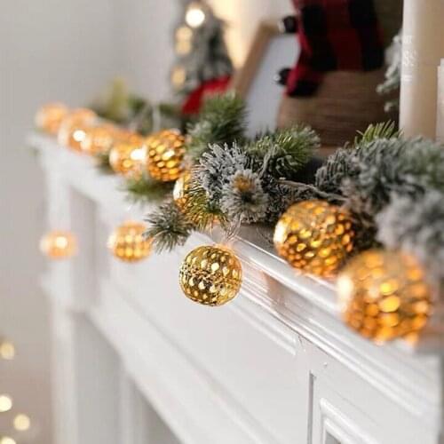 20LED Moroccan Ball Solar String Lights Fairy Waterproof Lantern Light Decorative Lighting For Home Garden Party Decor