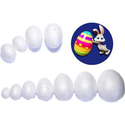 50pcs/set 3.5CM 6CM Durafoam Eggs DIY Styrofoam Easter Egg Foam Crafts for Easter Baby Shower Party Decor