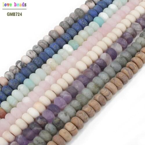 5x8mm Matte Mulitecolor Abacus Beads DIY Beads for Jewellery Making 15 Inch Bracelets for Women