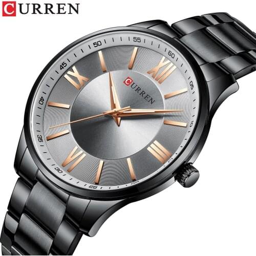 Curren Fashion Classic Mens Business Watch Waterproof Simple Design Trend Mens Quartz Watch Ultra-thin Stainless Steel Clock