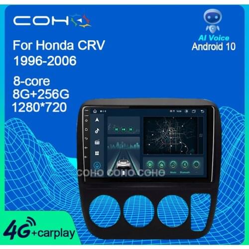 COHO For Honda Cr-V CRV 1995-2001 Android 10.0 Octa Core 6+128G Gps Navigation Stereo Radio Car Multimedia Player