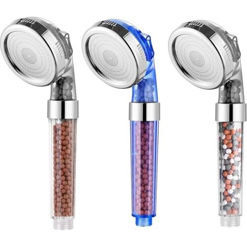 VIP link 3 Function Adjustable Jetting Shower Head Bathroom High Pressure Water Handheld Saving Filter SPA Shower Heads with box