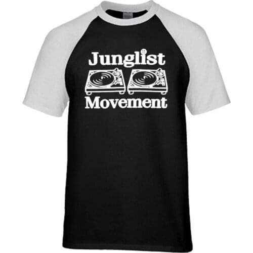Drum and Bass Clubbing Turntables Decks Music DNB Man Junglist Movement T Shirts Men raglan Cotton O Neck Mens tshirt Tops Tees