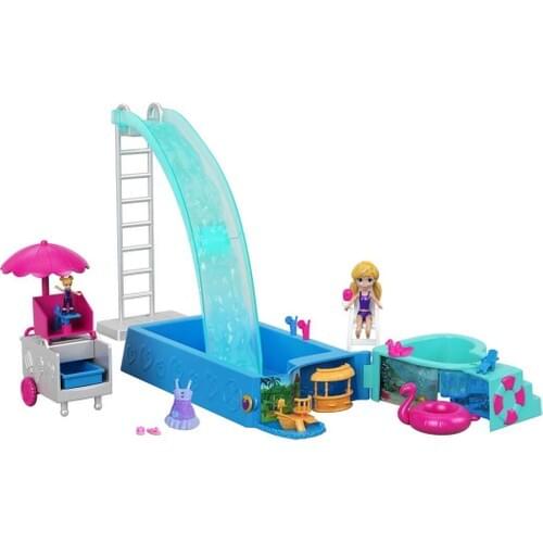 Polly Pocket Pool Party Play Set-Enjoy pool fun with Polly Pocket Pool Party Play Set-Trendy Game set Best Price