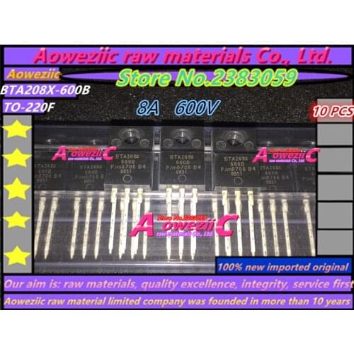 100% new imported original BTA208X BTA208X-600B BTA208X-600D BTA208X-600E BTA208X-600F TO-220F bidirectional thyristor