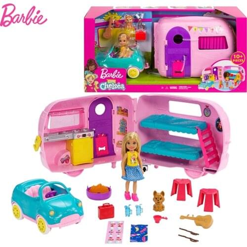 Chelsea Barbie Doll Original Toys Girls Camping Car Playset Baby Toy Doll Barbie House Doll Accessories Toys for Girls Birthday