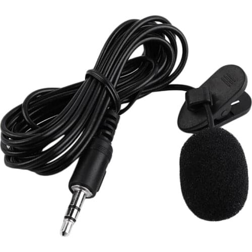 1.5m Mini Portable Lavalier Microphone Condenser Clip-on Lapel Mic Wired 3.5mm Mikrofo Microfon For Phone For Laptop PC