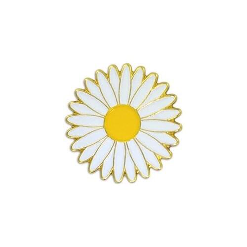 Mini Daisy Flower Lapel Pin brooch pin badge gifts -Iron plated in Nickel+butterfly button Free shipping(300 pcs/lot)