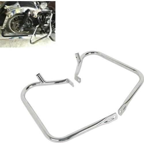 Motorcycle Saddlebag Bags Steel Guard Bracket For Harley Touring Models Road King Electra Street Glide FLHR FLTR 1997-2008