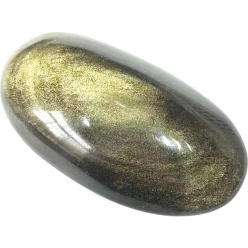 Natural Gold Obsidian Palm Stone Crystals Healing Gmstones For Decoration