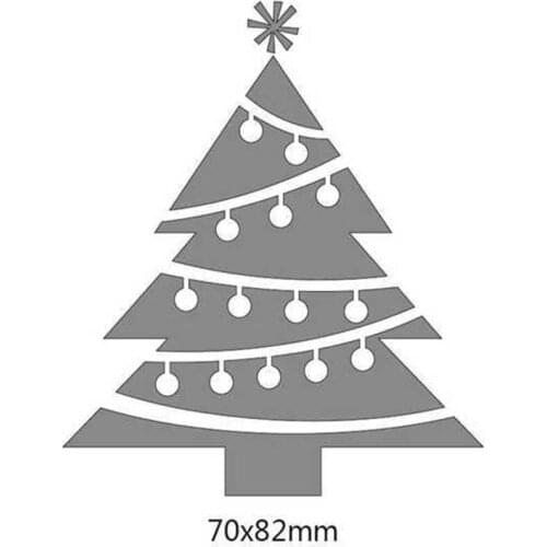 7*8.2 cm Christmas tree New Metal Cutting Dies New Stencils for DIY Scrapbooking Paper Cards Craft Making Craft Decoration