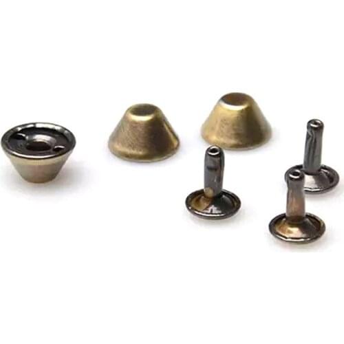 100Pcs/Pack Metal Handbag Bottom DIY Decor Feet Stud Screw Purse Accessories Rivets Spike Bag Leather Craft Mushroom Shape