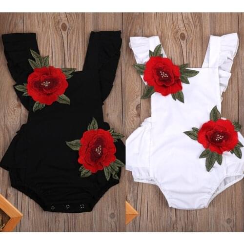 Newborn Baby Girls Clothes Sleeveless Bodysuit Jumpsuit Floral Kids Outfits baby girl clothes Sunsuit