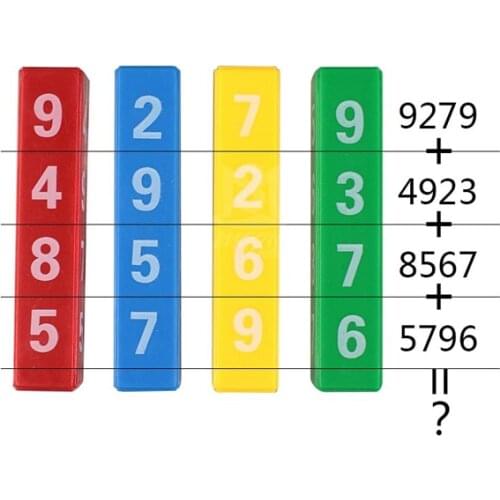 Wholesale10pc Mystery domino magic calculator close up party magic trick props kids mind game fast calculation easy to do tricks