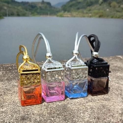 Wholesale Empty Car Air Freshener Hanging Glass Bottle Car Perfume Bottles Auto Perfume Diffuser Bottle For Essential Oil