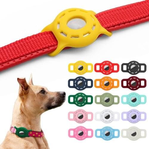 Dog Cat Collar GPS Finder Airtag Protective Case Tracker Protector Cover Pets Anti-lost Locator Sleeve Air Tag Holder
