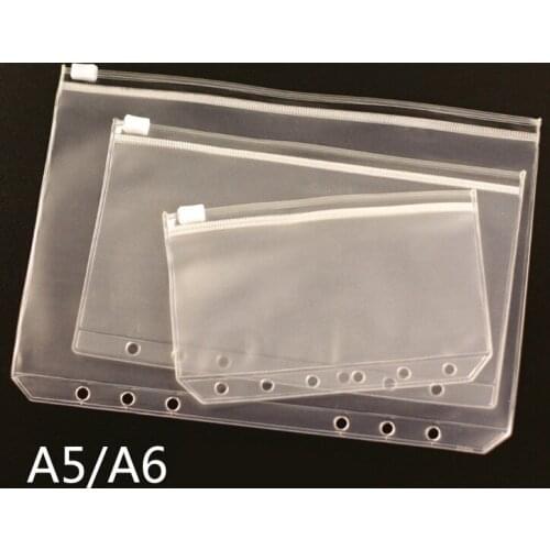 A5 A6 A7 PVC Presentation Binder Folder Zipper Receive Bag Concise Diario Planners Spiral Filing Products Card Holder Bag