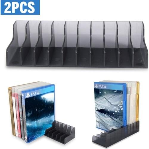 2 Pcs Game Card Box Storage Stand Holder For PS4 SLIM PRO CD Disks Card Holders Game Accessories For Desk, Shelf, TV Cabinet