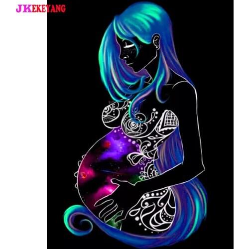 Full Square Round Diamond Embroidery DIY Diamond Painting Fantasy pregnant woman Cross Stitch kit mosaic Y4610