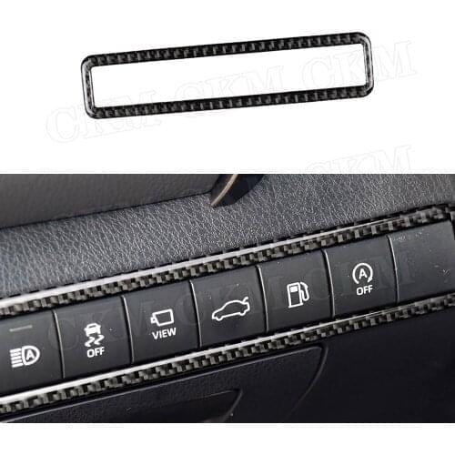 Carbon Fiber Car Headlight Control Switch Button Trim Frame Cover Sticker For Toyota Camry 2018 2019 Car Accessories
