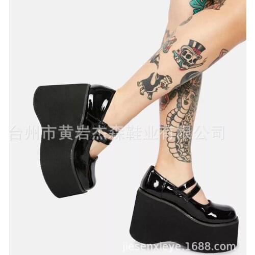 Platform shoes platform shoes womens high heels 2021 British retro shoes Japanese soft girls wedge shoes