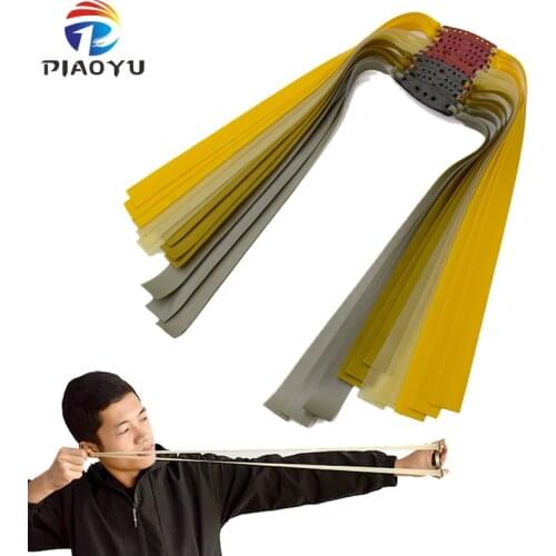 3/6/9pcs Slingshot Big Power Extended Rubber Band for Shooting Outdoor Hunting Flat Rubber Band Thickness 0.75/0.9/1mm