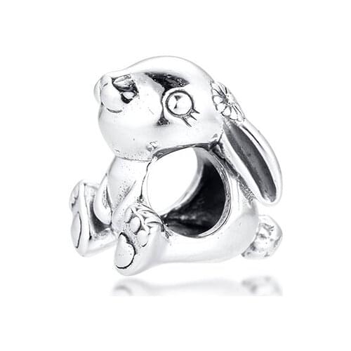 CKK Silver 925 Jewelry Nini the Rabbit Charm Fits Original Bracelets Sterling Silver Beads