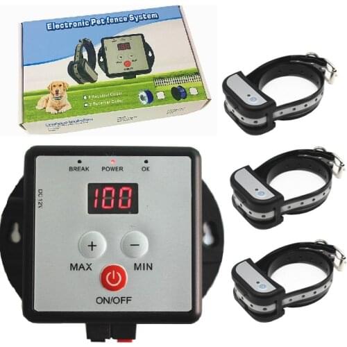 Dog Fence In-Ground Electric Pet Dog Fence Rechargeable Waterproof Electric Training Collar Receivers Pet Containment System