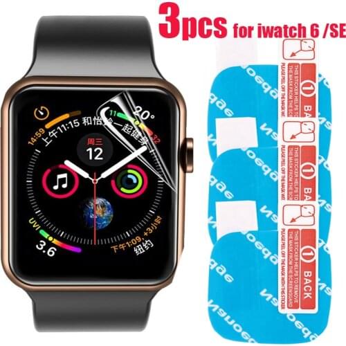 3pcs For IWatch 6 40mm 44mm Iwatch Protective Film Protection Screen Protectors for iWatch6 HD Soft Hydraulic Screen Protector