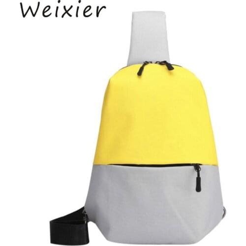 2019 Spring Canvas Women Sling Chest Bag Fashion simple Teenager bag Travel Solid Shoulder Bag Casual Crossbody Bags V4-24