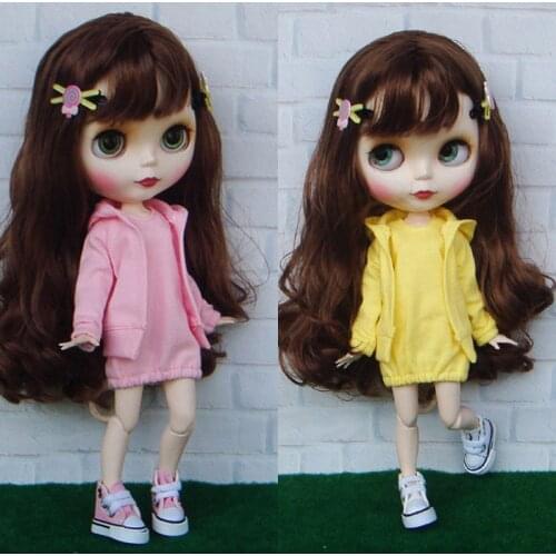 1 Set Casual Sport Coat + Vest Dress for Blyth, Azone, Licca, Barbies, 1/6 BJD Doll Clothes Accessories