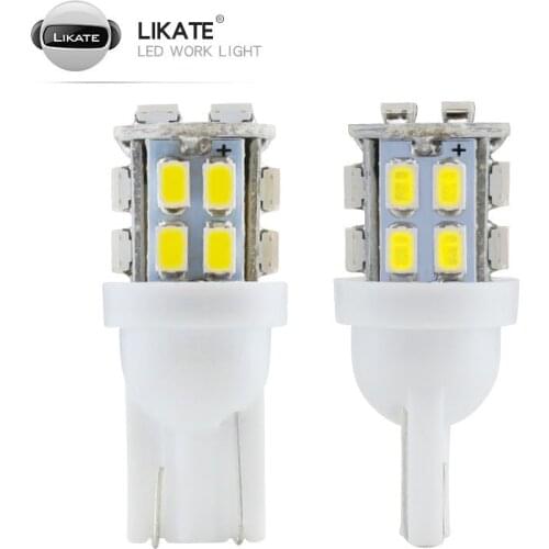 10pcs Car Led Light T10 W5W 168 194 1210 20 SMD LED 3020 SMD Color for Car Auto Led White blue Side Wedge Light Lamp Bulb DC 12V