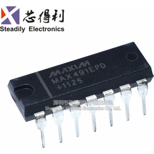 10pcs/lot New Max491 Max491cpd Max491epd DIP Package Transceiver IC